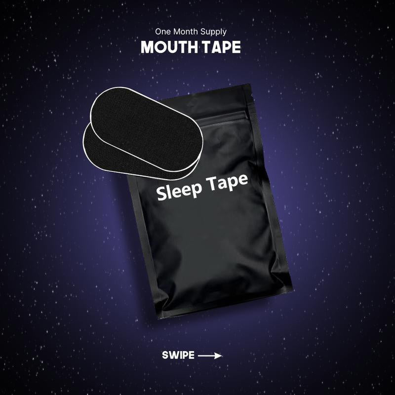 30 Pcs Sleep Mouth Tape – Gentle Black Strips for Snore Reduction, Improve Nasal Breathing, Comfortable Adhesive for Night Use, Sports Recovery Sleep Aid