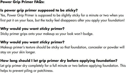 Power Grip Primer, Gel-Based & Hydrating Face Primer for Smoothing Skin & Gripping Makeup, Moisturizes & Primes, 0.811 Fl Oz (24 Ml.)
